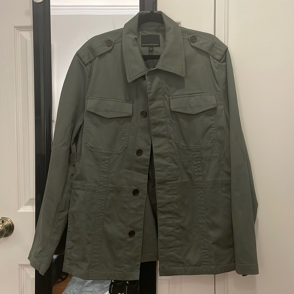 Banana Republic jacket. L, military green.